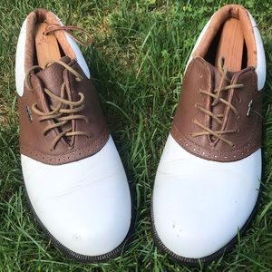 Golf Shoes Mens Size 10 brand Grip White / Brown